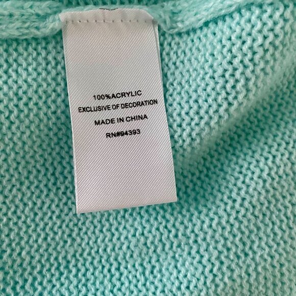 Heritage Charm Pullover Sweater with Faux Pearls Women's Petite Small - Picture 8 of 9